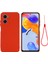 Xiaomi Redmi Için 11 Prime 5g Sıvı Silikon Yumuşak Astar Telefon Kılıf Kırmızılı Şok Geçirmez Telefon Kapağı (Yurt Dışından) 1