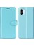 Xiaomi Redmi A1 4g/a2 4g Litchi Doku Pu Deri Telefon Tam Koruma Korusu Katlama Stand Cüzdan Flip Kapak-Mavi (Yurt Dışından) 1