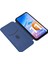 Xiaomi Redmi Için 11 Prime 4g Karbon Fiber Doku Manyetik Pu Deri Deri Anti-Çizelge Anti Tele Kılıf Yuvası Stand Cep Telefonu Kapak Mavisi (Yurt Dışından) 3