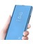 Xiaomi Için Redmi A1 4g / A2 4g Temiz Görünüm Penceresi Elektrokaplatma Stand Aynası Dikkat Kılıfı Tam Vücut Koruma Pu Sabit Pc Kabuk Şok Geçirmez Telefon Kapak Doğru / Mavi (Yurt Dışından) 3