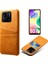 Xiaomi Redmi Için 10A Şok Geçirmez Ince Kart Yuvaları Geri Geri Kılıf Anti-Çizelge Pu Deri Kaplamalı Sert Pc Kapak-Orange (Yurt Dışından) 1