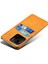 Xiaomi Redmi Için 10A Şok Geçirmez Ince Kart Yuvaları Geri Geri Kılıf Anti-Çizelge Pu Deri Kaplamalı Sert Pc Kapak-Orange (Yurt Dışından) 4