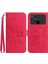 Xiaomi Için Poco C40 4g HT04 Baskılı Ayçiçeği Pu Deri Flip Kılıf Cüzdan Stili Cilt Dokunlu Şok Geçirmez Folio Stand Kapağı, Bilek Kayışı Rose (Yurt Dışından) 1