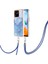 Xiaomi Redmi 10C 4g Mermer Desen Ince Kılıf Elektraplatma 2.0mm Tpu Telefon Kapağı Lanyard-Blue (Yurt Dışından) 1