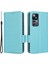 Xiaomi Için Stand ile Anti-Fall Telefon Kapağı 12T 5g/redmi K50 Ultra 5G/12T Pro 5g, Litchi Doku Pu Deri Çift Manyetik Toka Telefon Cüzdan Case Baby Blue (Yurt Dışından) 1