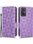 Xiaomi Redmi Için 11 Prime 4g Baskılı Üçgen Desen Pu Deri Stand Kılıfı Tam Koruma Telefon Cüzdan El Strap-Murple ile (Yurt Dışından) 1