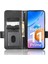 Xiaomi Redmi Için 11 Prime 4g Baskılı Üçgen Desen Pu Deri Stand Kılıfı Tam Koruma Telefon Cüzdan El Strap-Black ile (Yurt Dışından) 4