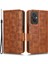 Xiaomi Redmi Için 11 Prime 4g Baskılı Üçgen Desen Pu Deri Stand Kılıfı Tam Koruma Telefon Cüzdan El Strap-Brown ile (Yurt Dışından) 1