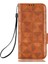 Xiaomi Redmi Için 11 Prime 4g Baskılı Üçgen Desen Pu Deri Stand Kılıfı Tam Koruma Telefon Cüzdan El Strap-Brown ile (Yurt Dışından) 3