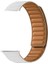 Apple Watch Se 2 2023 44MM Kordon Deri Mıknatıslı Gizli Mıknatıslı Krd 34 Beyaz 1