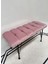 Metal Ayaklı Eco Pembe Babyface Puf & Bench- Pembe Bench 3