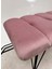 Metal Ayaklı Eco Pembe Babyface Puf & Bench- Pembe Bench 4