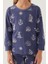 Lacivert Kız Çocuk Pijama Takımı 4