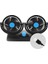 Mini Araba Fanı Çift Kafa Soğutma Fanı Sessiz USB Elektrikli Fan Araba Kamyon Suv Rv Için 4 Rüzgar Hızı ile 360 ​​° Dönme (Yurt Dışından) 2