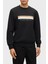 Şeritli Organik Pamuklu Bisiklet Yaka Relaxed Fit Sweat Erkek Sweat 50501498 001 1