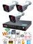 3 Kameralı 5mp Lensli 1080P 2mp Görüntü 6 Atom Gece Görüşlü FullHd Güvenlik Kamerası 5525A 500GB 1