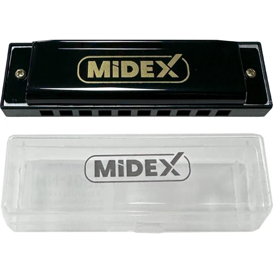 Midex HN-10BK Siyah Örf Aletleri 10 Delikli Mızıka