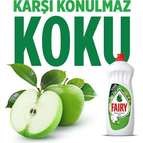 Fairy Temiz & Ferah Sıvı Bulaşık Deterjanı 650 Ml Elma Fiyatı