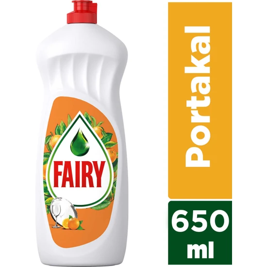 Fairy Temiz & Ferah Sıvı Bulaşık Deterjanı 650 ml Portakal Kokulu