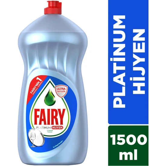 Fairy Platinum Hijyen Sıvı Bulaşık Deterjanı 1500 ml Limon Kokulu