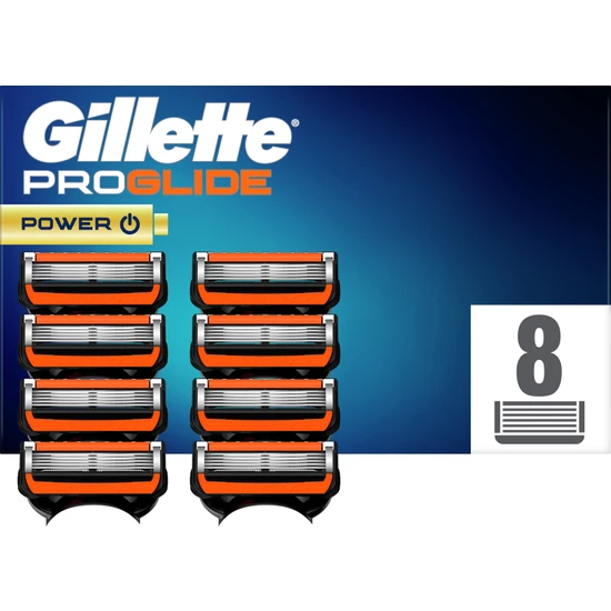 Gillette Fusion ProGlide Power 8 Adet Yedek Tıraş Bıçağı Karton Paket