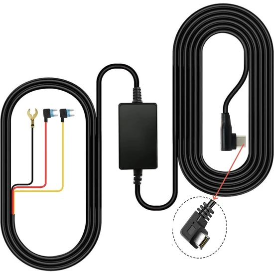 Concord Park Modu Adaptör Araç Kamerası Sigorta Kutusundan Beslemeli Adaptör 12-24V/ 5V 2500MA Mini USB Girişli