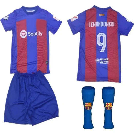 Menta Store Barcelona Lewandowskı 2023-2024 Forma Şort Çorap