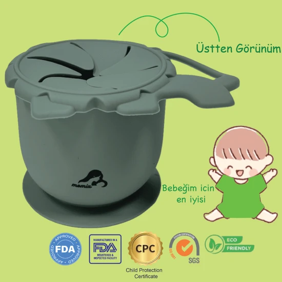 Momia Bebek Silikon Beslenme Atıştırmalık Kabı - Sağlıklı ve Renkli!