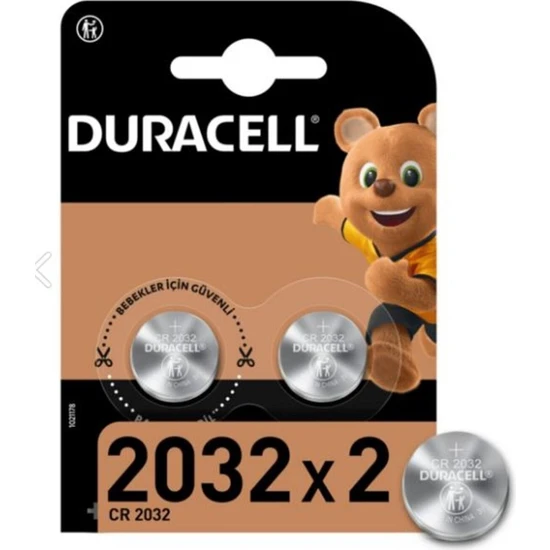 Duracell Özel 2032 Lityum Düğme 3V Pil 2 li
