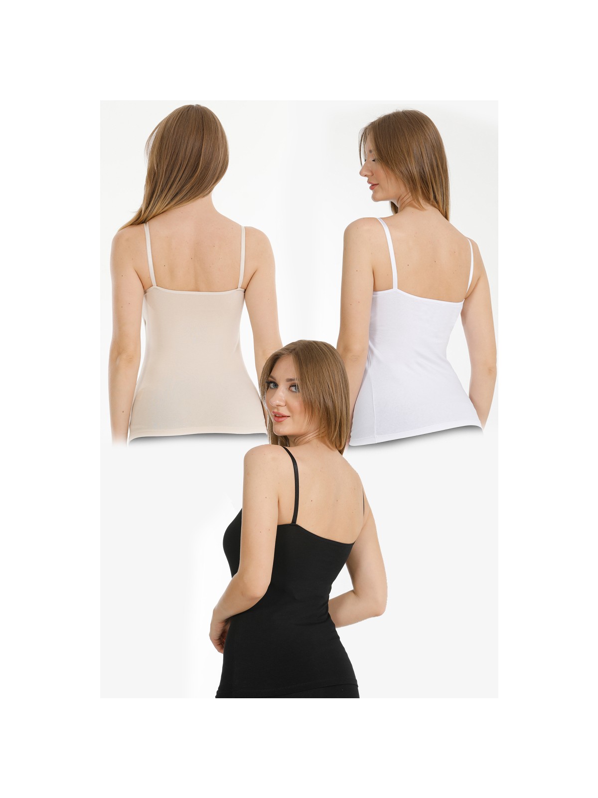 Parlingerie 3lü Hamile Emzirme Atleti Siyah-Beyaz-Ten - Görsel 2