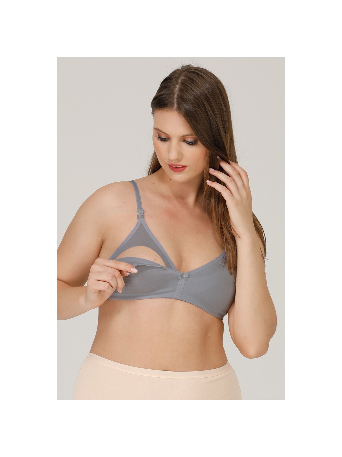 Parlingerie Emzirme Sütyeni Kapsız Penye Beyaz - Görsel 5