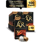 L'or Espresso Origin Colombıa 100 Kapsül Nespresso Uyumlu Premium Tat Deneyimi Kakao Notaları