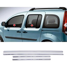 ZNZ Oto Aksesuar Renault Kangoo Krom Cam Çıtası 4 Kapı Pçelik 2008 Ve Üzeri