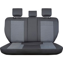 Asya Seat Ateca Uyumlu Yarı Deri Oto Koltuk Kılıfı Ön/arka Tam Set (Aqua Seri) Füme