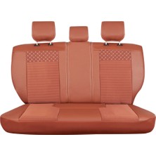 Asya seat Cordoba Uyumlu Yarı Deri Oto Koltuk Kılıfı Ön/arka Tam Set (Aqua Seri) Tarçın