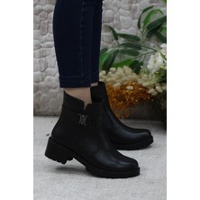 Mehmet Mete 32822 Siyah Orijinal Hakiki Deri Içi Kürklü Kaymaz Taban Kadın Bot