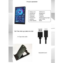 Talent 3,5 Inç IPS USB Mini Ekran AIDA64 Pc Cpu Ram HDD Veri Monitörü Bilgisayar Sıcaklık Göstergesi Type-C Alt Ekran (Yurt Dışından)