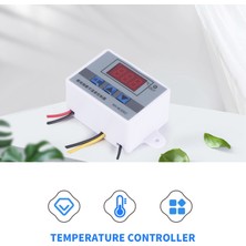 Talent XH-W3002 220V Dijital LED Sıcaklık Kontrol Cihazı 10A Termostat Kontrol Anahtarı Probu Su Geçirmez Sensörlü W3002 (Yurt Dışından)