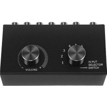Talent 6 In 1 Out L / R Stereo Ses Değiştirici, Sessiz Düğmeli Taşınabilir Rca Stereo Ses Anahtarı Ses Dağıtıcı (Yurt Dışından)