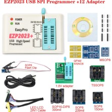 Talent EZP2023+ Yüksek Hızlı Spı Flash Programlayıcı Tam Set + 12 Adaptör Desteği 24/25/93/95 Eeprom Bios 25T80 Çevrimdışı Kopya Yazma (Yurt Dışından)