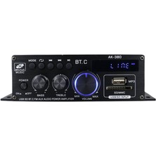 Talent AK380 800 W 12 V Güç Amplifikatörü Bluetooth Stereo Ev Araba Bas Ses Amp Müzik Çalar Araba Hoparlör D Sınıfı Fm Usb/sd (Yurt Dışından)