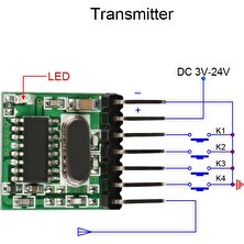 Talent Kablosuz RX480E-4WQB 433 Mhz Rf Modülü Verici ve Alıcı 3 Takım Uzaktan Kumanda Için 4 Kanal Çıkış Bağlantı Kiti (Yurt Dışından)