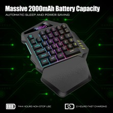 Talent Bir El Mekanik Kablosuz Oyun Klavyesi Rgb Arkadan Aydınlatmalı Pc Gamer Için Taşınabilir Mini Klavye Oyun Denetleyicisi (Yurt Dışından)