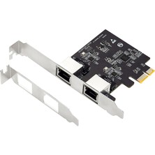 Talent Pcıe Çift Gigabit Ethernet Denetleyici Kartı RTL8111H Cips Sunucu Ağı 2 RJ45 Bağlantı Noktası Lan Adaptörü Zcard 10/100/1000 Mbps (Yurt Dışından)