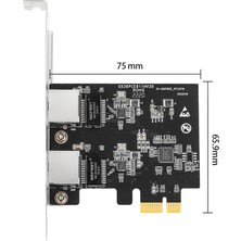 Talent Pcıe Çift Gigabit Ethernet Denetleyici Kartı RTL8111H Cips Sunucu Ağı 2 RJ45 Bağlantı Noktası Lan Adaptörü Zcard 10/100/1000 Mbps (Yurt Dışından)