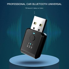 Talent Araba Bluetooth 5.1 Fm Verici Alıcı Handsfree Çağrı Mini USB Bluetooth Araç Kiti Otomatik Kablosuz Araç Ses Adaptörü (Yurt Dışından)