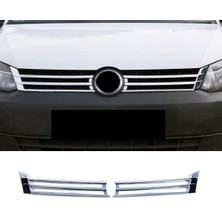 ZNZ Oto Aksesuar Vw Caddy Krom Ön Panjur 2 Parça 2010-2015 Paslanmaz Çelik
