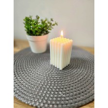 M&C Concept Kare Silindir Kokulu Soya Mum - Krem