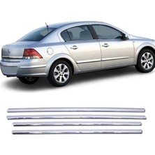 ZNZ Oto Aksesuar Opel Astra H Sedan Krom Cam Çıtası 4 Prç. 2004-2010 Arası P. Çelik