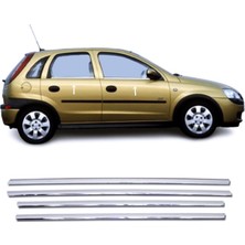 ZNZ Oto Aksesuar Opel Corsa C Krom Yan Kapı Çıtası 4 Prç. 2000-2007 Arası P. Çelik